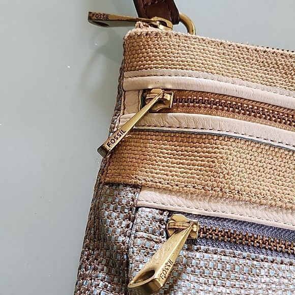 Fossil Leather and Canvas Bag - Picture 5 of 11